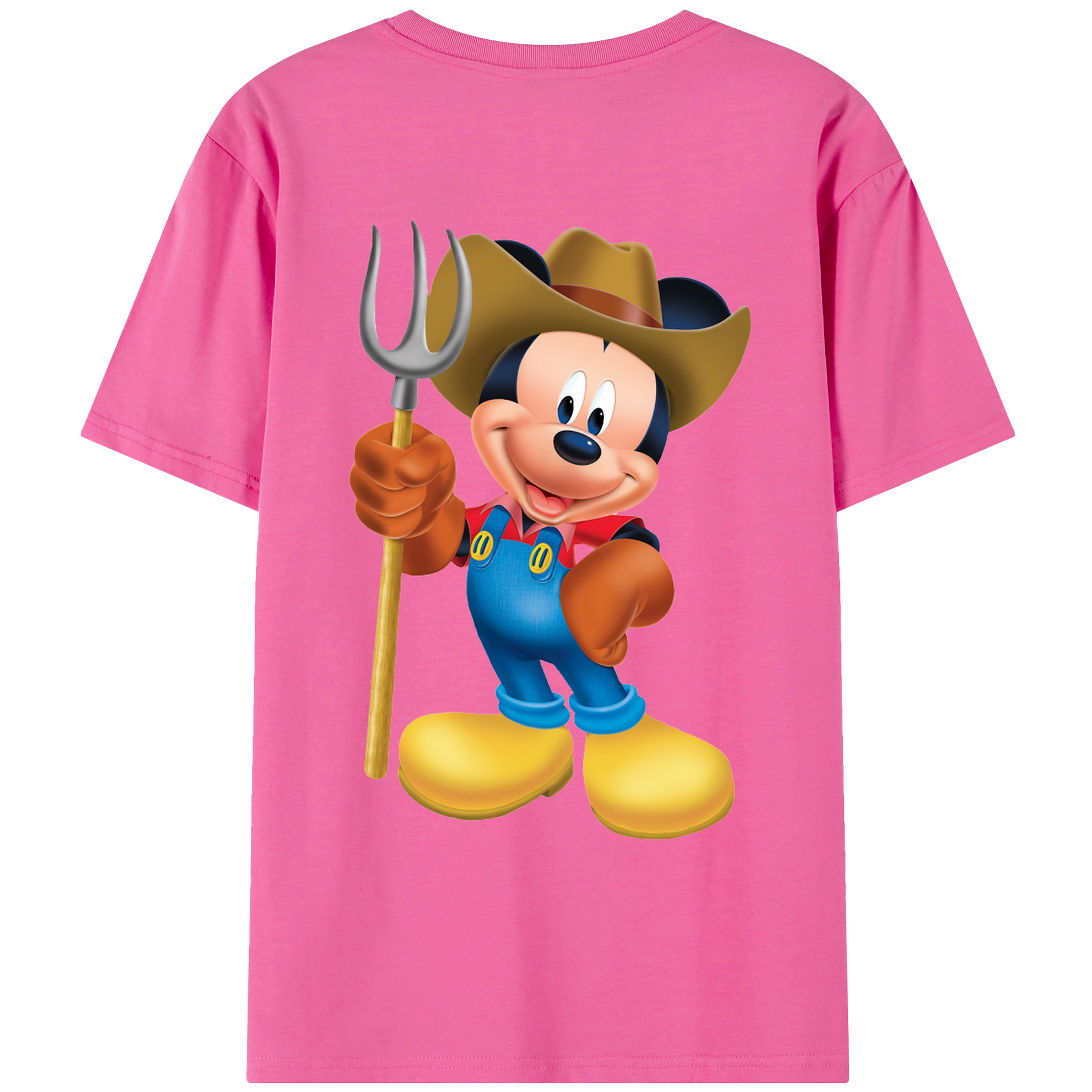 （画像用） ミッキーマウス Mickey Mouse レディース半袖Tシャツ(バックプリント)